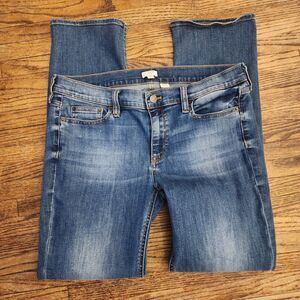 J.Crew Womens Size 31S Medium Wash Stretch Denim Straight Leg Jeans Mid Rise